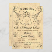  Elegant Spooky, Halloween Baby shower Kaart (Voorkant / Achterkant)