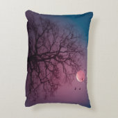 Elegant Spooky Halloween Theme Tree Mon Artwork Accent Kussen (Achterkant (Verticaal))