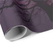 Elegant Spooky Halloween Theme Tree Mon Artwork Cadeaupapier (Rol Hoek)