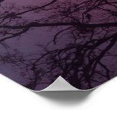 Elegant Spooky Halloween Theme Tree Mon Artwork Poster (Hoek)