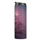 Elegant Spooky Halloween Theme Tree Mon Artwork Thermosbeker (Geroteerd rechts)