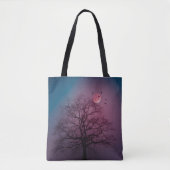 Elegant Spooky Halloween Theme Tree Mon Artwork Tote Bag (Voorkant)