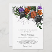 Elegant Spooky Multi Webs Bridal Shower Invitation Kaart (Voorkant)