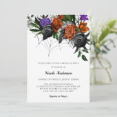 Elegant Spooky Multi Webs Bridal Shower Invitation Kaart (Staand voorkant)
