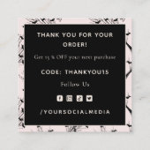 Elegant Spooky Trees & Bats Halloween Dank je Vierkante Visitekaartje (Achterkant)