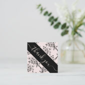 Elegant Spooky Trees & Bats Halloween Dank je Vierkante Visitekaartje (Staand voorkant)