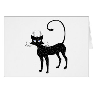 Elegant Spotted Black Cat