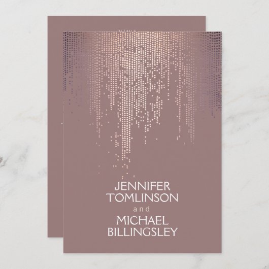 Elegant Sprankelend Dot Patroon in Blush Kaart (Voorkant / Achterkant)