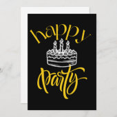 Elegant sprankelend feest bedankkaart (Voorkant / Achterkant)