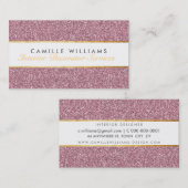 ELEGANT sprankelend glamoureus gouden folie glitte Visitekaartje (Voorkant / Achterkant)