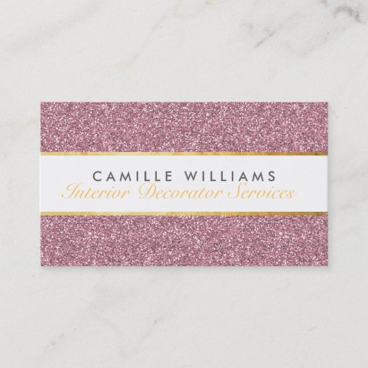 ELEGANT sprankelend glamoureus gouden folie glitte Visitekaartje (Voorkant)