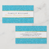 ELEGANT sprankelend glamoureus gouden folie glitte Visitekaartje (Voorkant / Achterkant)