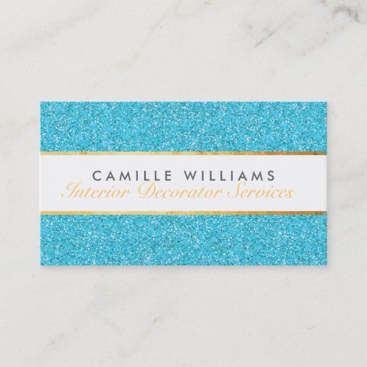 ELEGANT sprankelend glamoureus gouden folie glitte Visitekaartje (Voorkant)