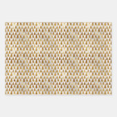 Elegant sprankelend gouden kerstinpakpapier Zij Inpakpapier Vel (Voorkant 3)