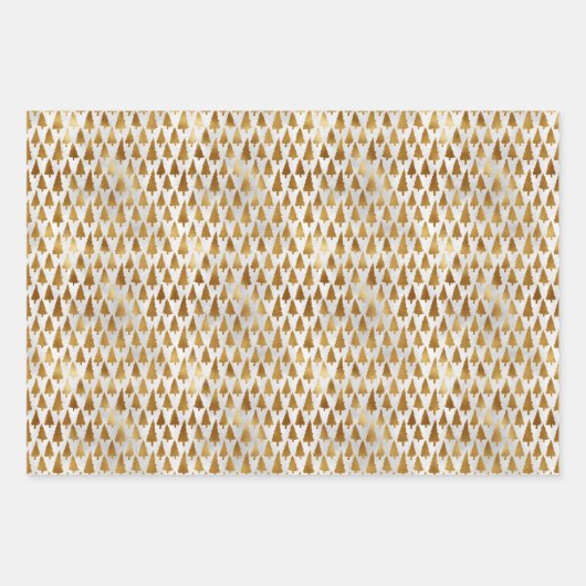 Elegant sprankelend gouden kerstinpakpapier Zij Inpakpapier Vel (Voorkant 3)