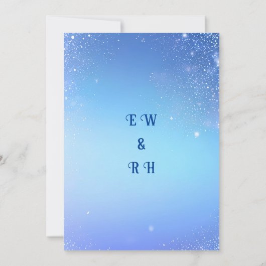 Elegant sprankelontwerp voor thema-uitnodiging kaart (Achterkant)