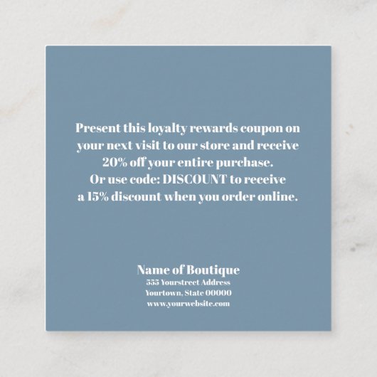 Elegant Spring bloom Boutique Discount Coupon (Achterkant)