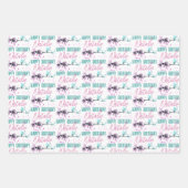 Elegant Spring Blossom Pink Floral Waterverf art Inpakpapier Vel (Voorkant 3)