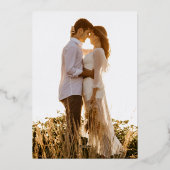 Elegant Spring Blossoms Photo White Save the Date Folie Uitnodiging (Achterkant)