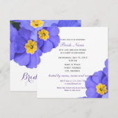 Elegant spring blue tuinbloemen vrijgezellenfeest kaart (Voorkant / Achterkant)