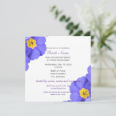 Elegant spring blue tuinbloemen vrijgezellenfeest kaart (Staand voorkant)