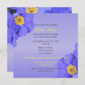 Elegant spring blue tuinbloemen vrijgezellenfeest kaart (Voorkant / Achterkant)