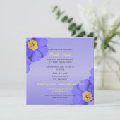 Elegant spring blue tuinbloemen vrijgezellenfeest kaart (Staand voorkant)