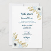 Elegant Spring Blue & White Floral Vrijgezellenfee Kaart (Voorkant)