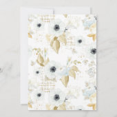 Elegant Spring Blue & White Floral Vrijgezellenfee Kaart (Achterkant)