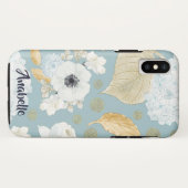 Elegant Spring Blue & White Flower Pattern Case-Mate iPhone Case (Achterkant (horizontaal))