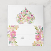 Elegant Spring Boho Blush Floral Plaatskaartje (Buitenkant ongevouwen)