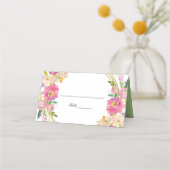 Elegant Spring Boho Blush Floral Plaatskaartje (Voorkant)