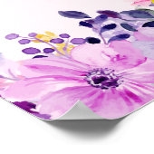 Elegant Spring Bridal Shower with Purple Flowers Poster (Hoek)