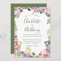 Elegant Spring Butterfly Floral Wedding