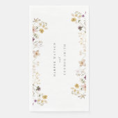 Elegant Spring Custom Text Wildflower Wedding Servet (Voorkant)