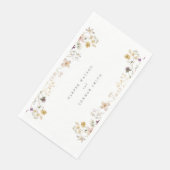 Elegant Spring Custom Text Wildflower Wedding Servet (Hoek)