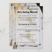 Elegant Spring Daffodil Place Setting Formal Weddi Kaart (Voorkant / Achterkant)