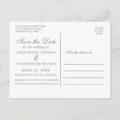 Elegant Spring Floral Blush Peony Wedding Aankondigingskaart (Achterkant)