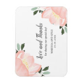 Elegant Spring Floral Blush Pink Wedding Favor Magneet (Verticaal)