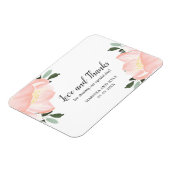 Elegant Spring Floral Blush Pink Wedding Favor Magneet (Linkerzijde)