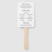 Elegant Spring Floral Blush Pink Wedding Programme Handwaaier (Achterkant)