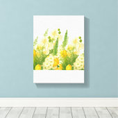 Elegant Spring Floral Bouquet  Canvas Afdruk (Insitu (Houten vloer))