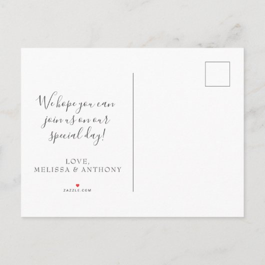 Elegant Spring Floral Dusty Blue Save the Date Aankondigingskaart (Achterkant)
