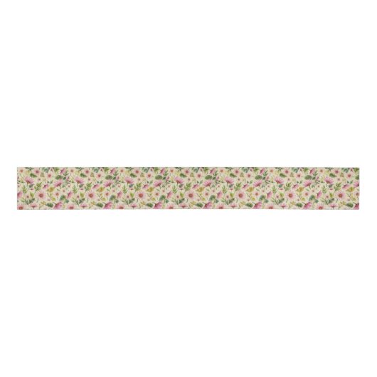 Elegant Spring Floral Grosgrain Lint (Voorkant)