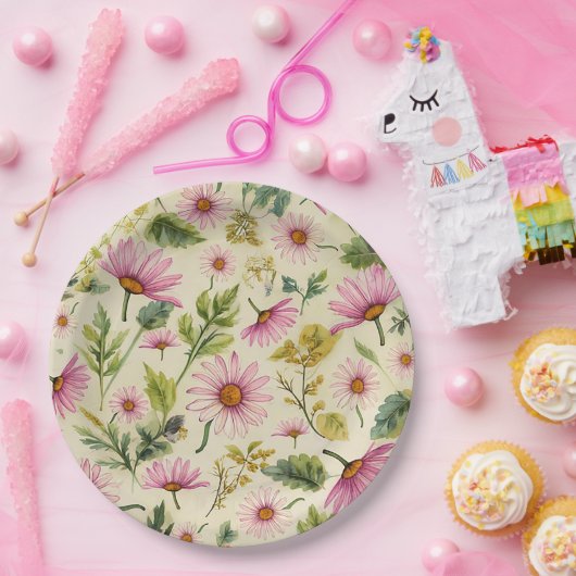 Elegant Spring Floral Papieren Bordje (Feest)