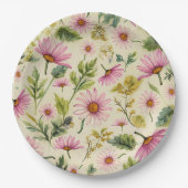 Elegant Spring Floral Papieren Bordje (Voorkant)