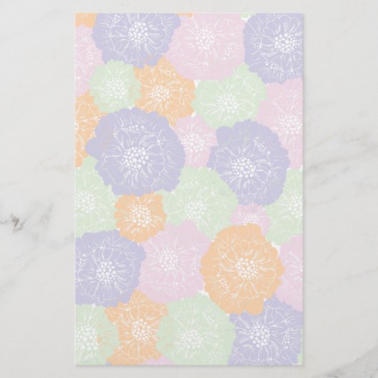 Elegant Spring Floral Pattern Briefpapier (Voorkant)