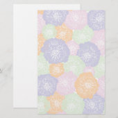 Elegant Spring Floral Pattern Briefpapier (Voorkant / Achterkant)