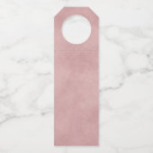 Elegant Spring Floral Pink Waterverf Wedding Flessenhanger (Achterkant)