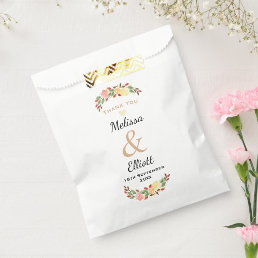 Elegant Spring Floral Waterverf Wreatborder Bedankzakje (Gezegeld)